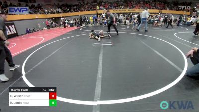 67 lbs Quarterfinal - David Wilson, Newcastle Youth Wrestling vs Kaiden Jones, Midwest City Bombers Youth Wrestling Club