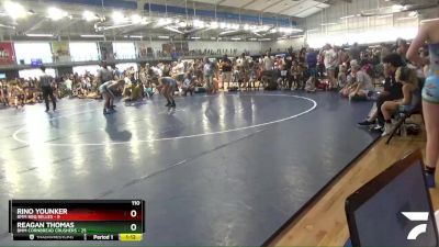 110 lbs Quarterfinals (8 Team) - Reagan Thomas, BMM Cornbread Crushers vs Rino Younker, BMM BBQ Belles