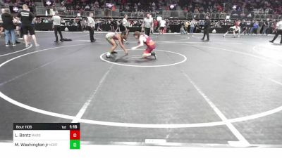 133 lbs Quarterfinal - Lucas Bantz, Marshalltown Wrestling Club vs Michael Washington Jr, North Desoto Wrestling Academy