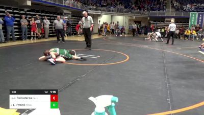 100 lbs Round Of 16 - Josh Salvaterra, Dallas vs Titan Powell, Connellsville