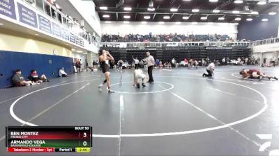 165 lbs Champ. Round 1 - Ben Montez, Fresno City vs Armando Vega, Bakersfield College