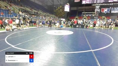 170 lbs Cons 16 #1 - Leif Larwin, Oregon vs Ethan Swenson, Minnesota