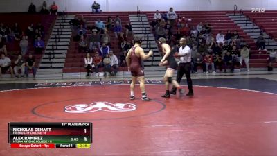 157 lbs Finals (2 Team) - Alex Ramirez, Mt San Antonio College vs Nicholas Dehart, Fresno City College