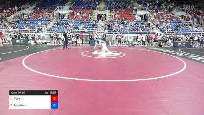 113 lbs Cons 64 #2 - Hudson York, Utah vs Samuel Aponte, North Carolina