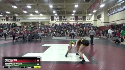 100 lbs Quarterfinal - Terranae Wyatt, Cedar Rapids Kennedy vs Abby Kennis, Bettendorf