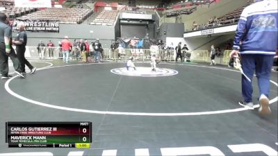 53 lbs Cons. Round 4 - Maverick Mann, Team Temecula /Pin Club vs Carlos Gutierrez Iii, Ripon Tribe Wrestling Club