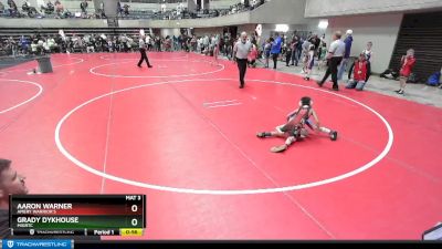 50 lbs Quarterfinal - Aaron Warner, Amery Warrior`s vs Grady Dykhouse, MIGRTC