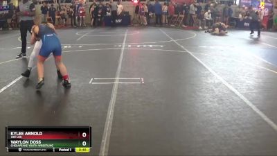 90 lbs Cons. Round 2 - Waylon Doss, Chesapeake Youth Wrestling vs Kylee Arnold, 330 Lab