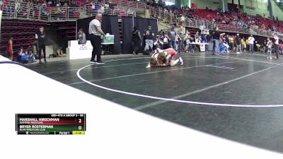 95 lbs Quarterfinal - Marshall Hirschman, Elkhorn Wrestling vs Bryer Rosterman, Blair Wrestling Club