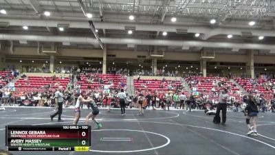 100 lbs Round 3 - Lennox Gebara, Frontenac Youth Wrestling Club vs Avery Massey, Greater Heights Wrestling