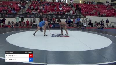 65 kg Cons 64 #2 - Naithan Gurule, Western Colorado Wrestling Club vs Ethan Lebin, Young Guns Wrestling Club