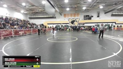 150 lbs Quarterfinal - Sean Najar, Evergreen Valley vs Rex Orais, Piedmont Hills