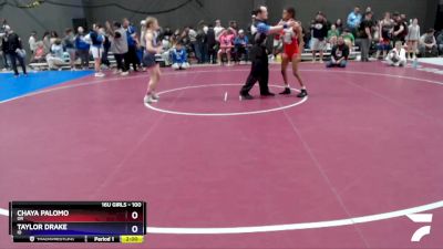 100 lbs Semifinal - Chaya Palomo, OR vs Taylor Drake, ID