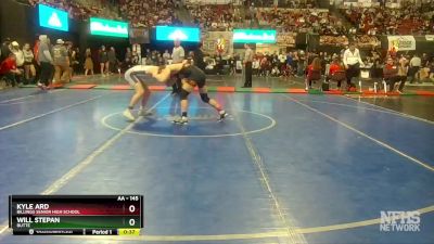 AA - 145 lbs Cons. Semi - Kyle Ard, Billings Senior High School vs Will Stepan, Butte