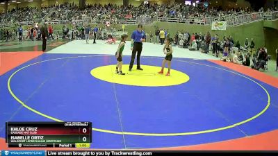 60 lbs Quarterfinal - Isabelle Ortiz, Waldport Leprechauns Wrestling vs Khloe Cruz, Cascade Mat Club