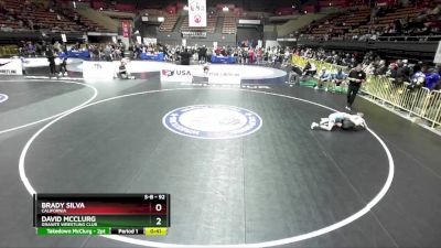 92 lbs Champ. Round 2 - Brady Silva, California vs David McClurg, Granite Wrestling Club