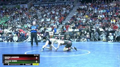 1A-113 lbs 1st Place Match - Mason Shirk, Wilton vs Gavin Landers, Denver