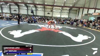 113 lbs Quarterfinal - Christopher Lopez, WA vs Cody Westlake, MT