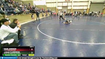 53 lbs Cons. Round 2 - Logan Clarendon, Black Fox Wrestling Academy vs Daze Johnson, Juab Wrestling Club