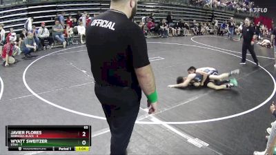 65 lbs Semis & 1st Wrestleback (8 Team) - Wyatt Sweitzer, Utah vs Javier Flores, Nebraska Black