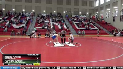 121 lbs Champ. Round 1 - Matthew Iwanski, Berry Middle School (Hoover AL) vs Ezekiel Putman, Vestavia Hills HS