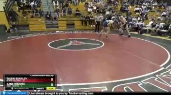 195 lbs Quarterfinals (8 Team) - Talen Bentley, North Paulding vs Zane Brooks, West Forsyth