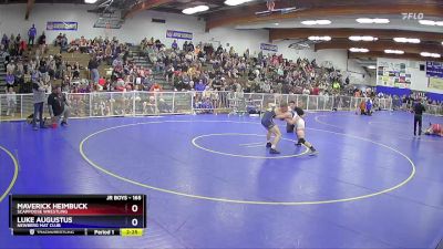 165 lbs Semifinal - Maverick Heimbuck, Scappoose Wrestling vs Luke Augustus, Newberg Mat Club