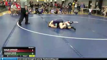 112 lbs Round 3 (3 Team) - Kailee Spencer, NW Iowa Angry Alpacas vs Hannah Davis, TigerHawk Wrestling