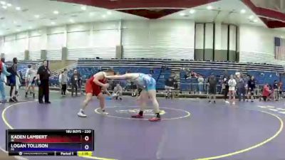 220 lbs Quarterfinal - Kaden Lambert, IN vs Logan Tollison, MI