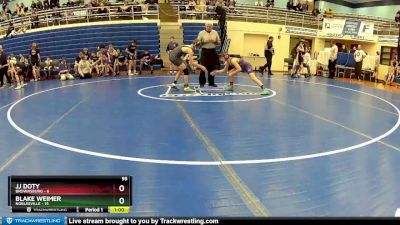 95 lbs Round 1 (4 Team) - JJ Doty, Brownsburg vs Blake Weimer, Noblesville