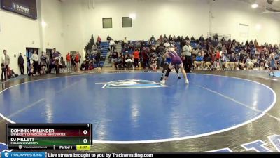 133 lbs Quarterfinal - Dj Millett, Millikin University vs Dominik Mallinder, University Of Wisconsin-Whitewater