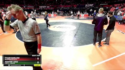 2A 113 lbs Cons. Round 1 - Hunter Lenz, Cary (C.-Grove) vs Tyler Barlow, Bloomington (H.S.)