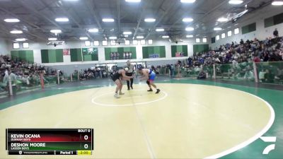 Boys 192 lbs Semifinal - Deshon Moore, Lassen Boys vs Kevin Ocana, Durham Boys