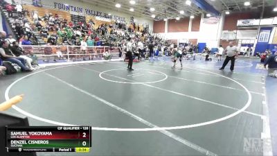 126 lbs 5th Place Match - Samuel Yokoyama, Los Alamitos vs Denzel Cisneros, Sultana