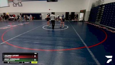 185 lbs Cons. Round 3 - Juliana Lefort, Allen Blue vs Emmy Gonzalez, El Paso Franklin