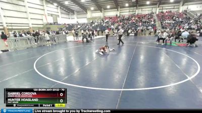 70 lbs Quarterfinal - Hunter Hoagland, Mat Sense vs Gabriel Cordova, Green River Grapplers