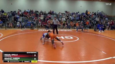 105 lbs Quarterfinal - Miguel Spells, Grissom Hs vs Bradley Sabens, Chelsea Middle School