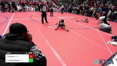 49 lbs Quarterfinal - Jean-Pierre DeJesus, Team Of Hard Knox vs Hagan Wolfenberger, Keystone Wrestling Club