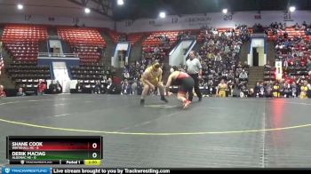 285 lbs Semifinals (8 Team) - Shane Cook, Whitehall HS vs Derik Maciag, Algonac HS