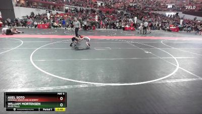 45 lbs Cons. Round 5 - William Mortensen, River Falls vs Axel Soto, Kenosha Wrestling Academy