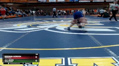 126 lbs Cons. Round 5 - O.P. Ricks, Sugar-Salem vs Brennin Gordon, Twin Falls