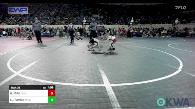 49 lbs Quarterfinal - Beckett Mills, Team Tulsa Wrestling Club vs Lane Plumlee, Mustang Bronco Wrestling Club