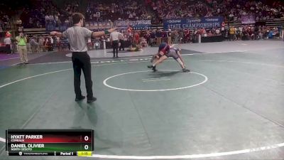 D 2 126 lbs Quarterfinal - Hyatt Parker, Comeaux vs Daniel Olivier, North Desoto