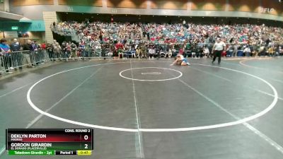 144 lbs Cons. Round 2 - Gordon Girardin, El Dorado (Placerville) vs Deklyn Parton, Madras