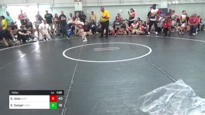 115 lbs Pools - Steve Islas, Backyard Brawlers vs Kolton Swiger, Ares W.C. (MI)