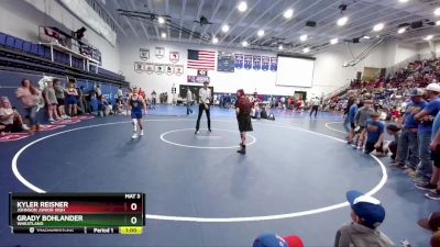 105 lbs Quarterfinal - Grady Bohlander, Wheatland vs Kyler Reisner, Johnson Junior High