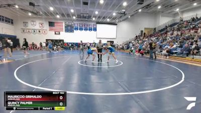 145 lbs Cons. Round 2 - Quincy Palmer, Wheatland vs Mauriccio Grimaldo, Wheatland