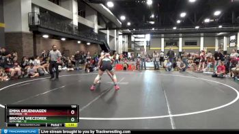 130 lbs Semis (4 Team) - Brooke Wieczorek, SOTM Pink vs Emma Gruenhagen, Wisconsin