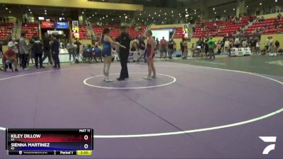 164-180 lbs Round 4 - Kiley Dillow, KS vs Sienna Martinez, KS