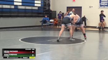 285 lbs Cons. Round 3 - Evan Foreman, Dubuque vs Kevin Machado, Dubuque